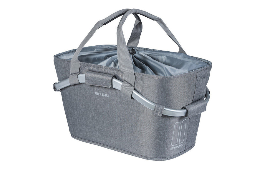 Panier arrière vélo Basil 2Day Carry All MIK 22 L - le detail du textile chine et des anses