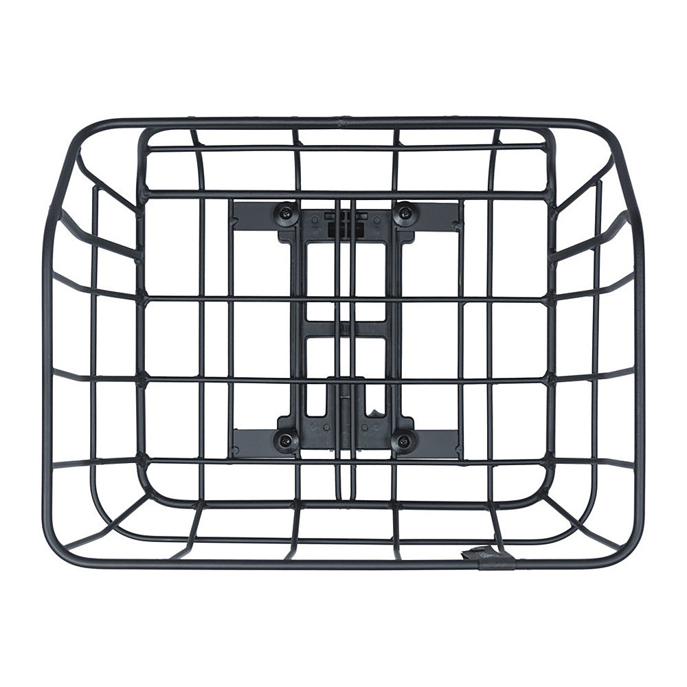 Panier arrière vélo Basil Portland MIK 25 L coloris Noir mat – plaque de fixation MIK sous le panier