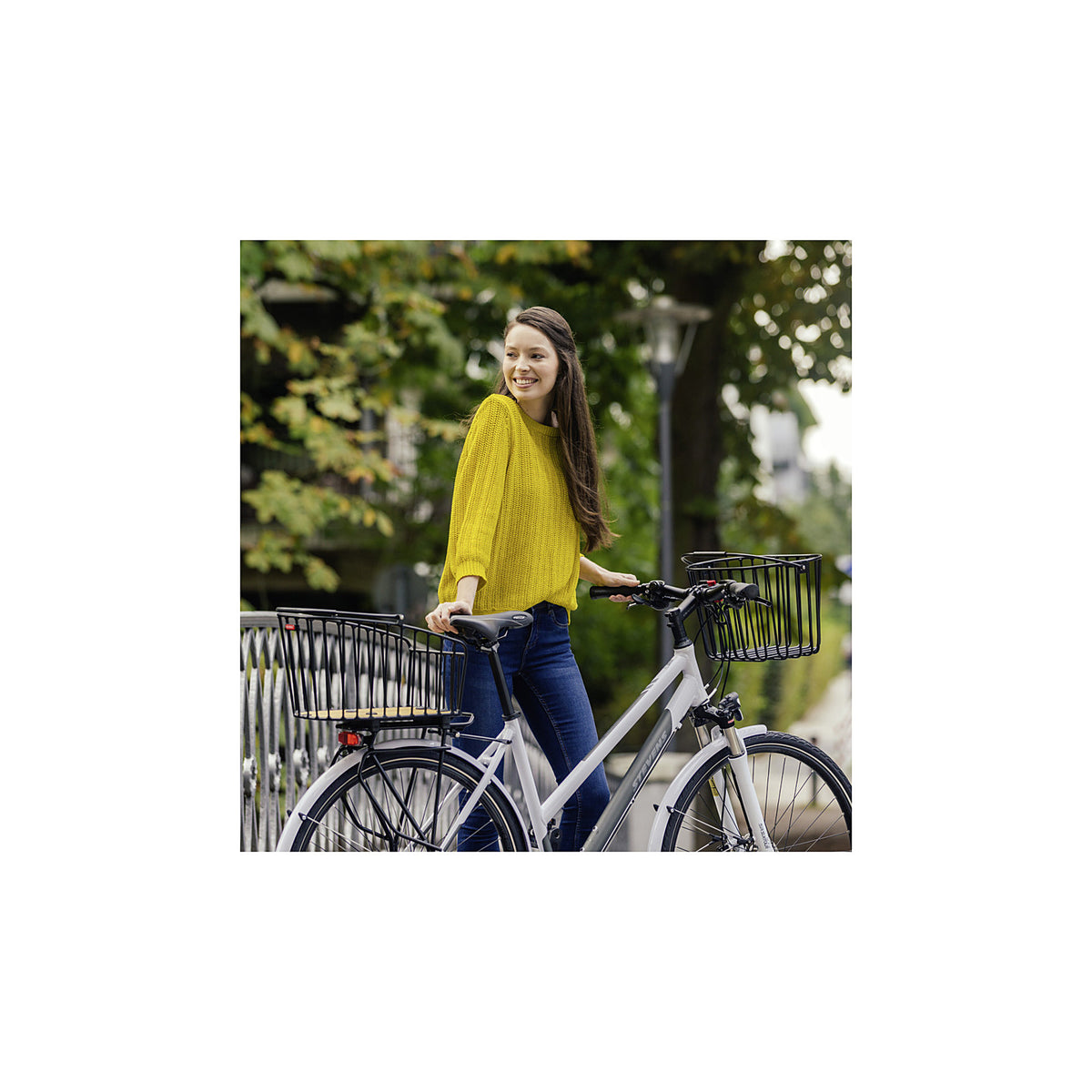 Panier arriere velo KlickFix Aluminio GT 21 L sur un velo