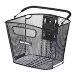 Panier avant vélo Basil Bold Front KF – Noir – le panier avant Bold Front noir en acier maille fine