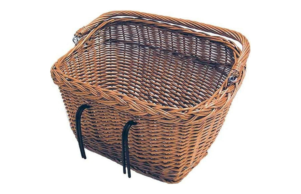 Panier vélo Basil Dublin en osier de roseau - le panier vu de face