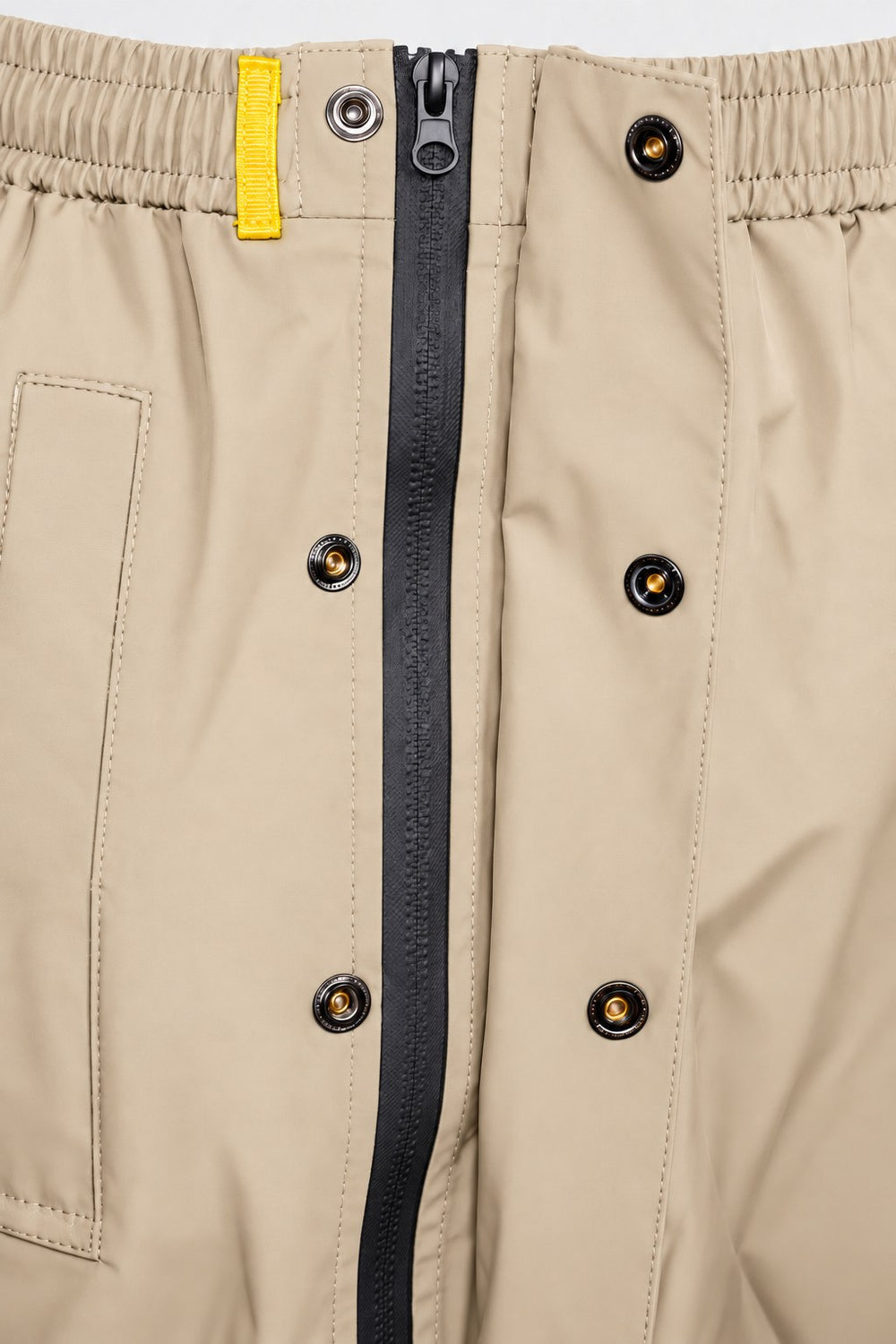 Pantalon de pluie Hello Rain Storm 20K Beige, zip latéral et rabat magnétique