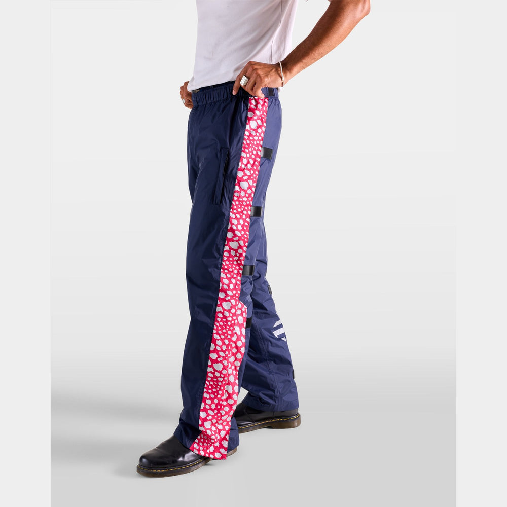 Pantalon de pluie Urban Circus Optimiste Bleu/Rose motif guépard photo 3