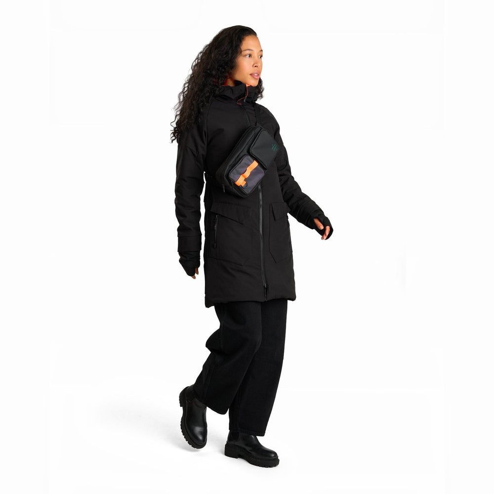 Parka vélo d'hiver réversible Urban Circus Fluvia Orange/Noir photo 5