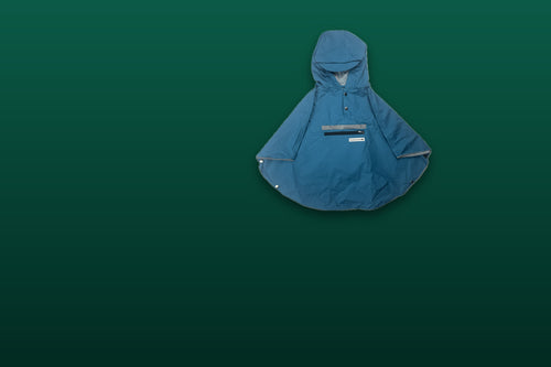 Poncho de pluie vélo enfant The People's Poncho Hardy bleu