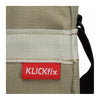 Petite sacoche vélo KlickFix Babs 1,1 L – Beige – le detail de la sangle et du logo KLICKfix
