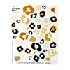 Planche de stickers réfléchissants Stick me Baby : Léopard, planche vue de face