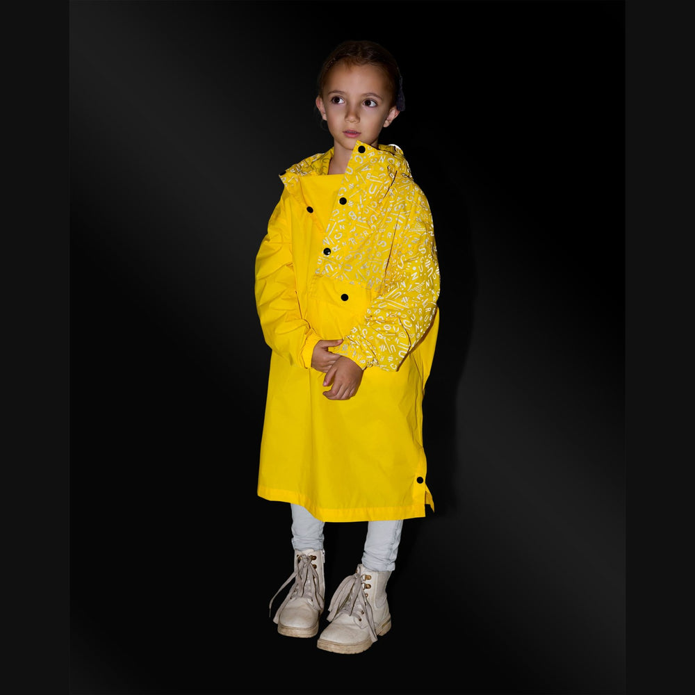 Poncho de pluie vélo enfant Urban Circus Romea Jaune motif photo 5