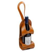 Porte-bouteille en cuir La Bouclée , L’Originale, coloris Cognac
