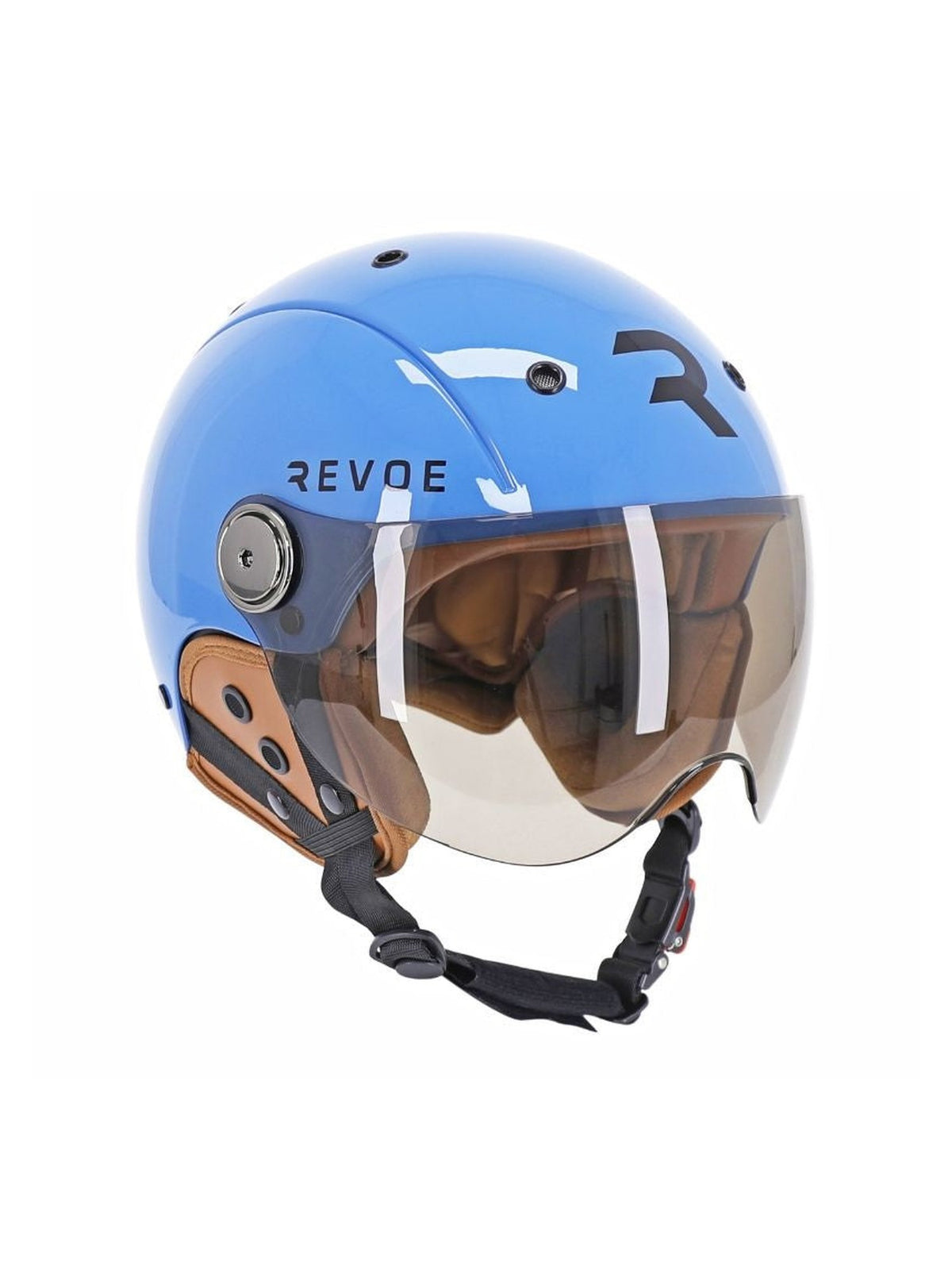 Casque vélo Revoe Karm Premium bleu petrol avec visière réglable