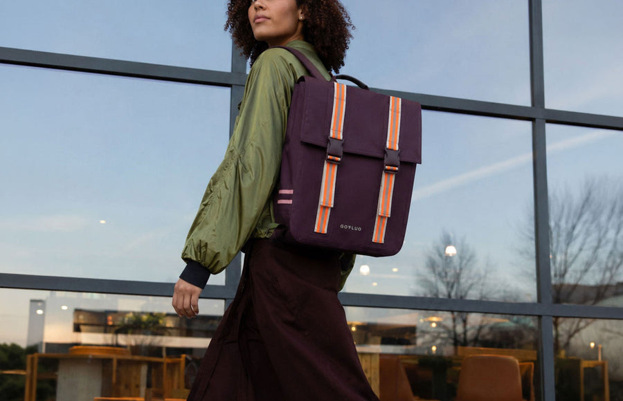 Sac à dos vélo imperméable Gofluo Marlow Burgundy - détail 1