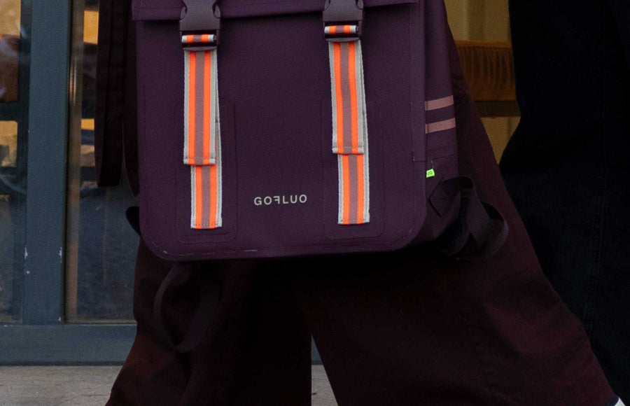 Sac à dos vélo imperméable Gofluo Marlow Burgundy - détail 3
