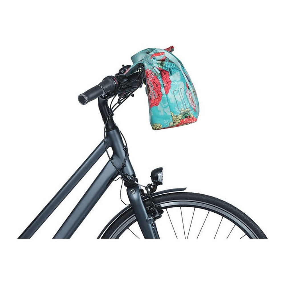 Sac à main vélo Basil Bloom Field MIK 11 L coloris Bleu – monte sur le guidon d un velo