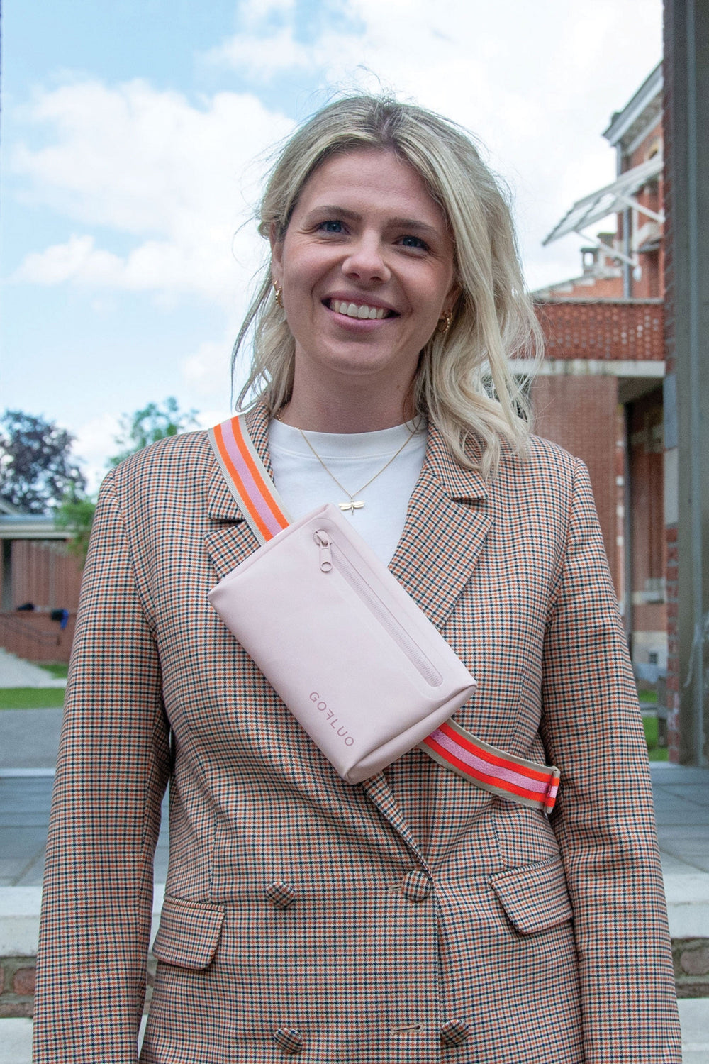 Sac banane réfléchissant Gofluo Harper 2.0 Old Rose