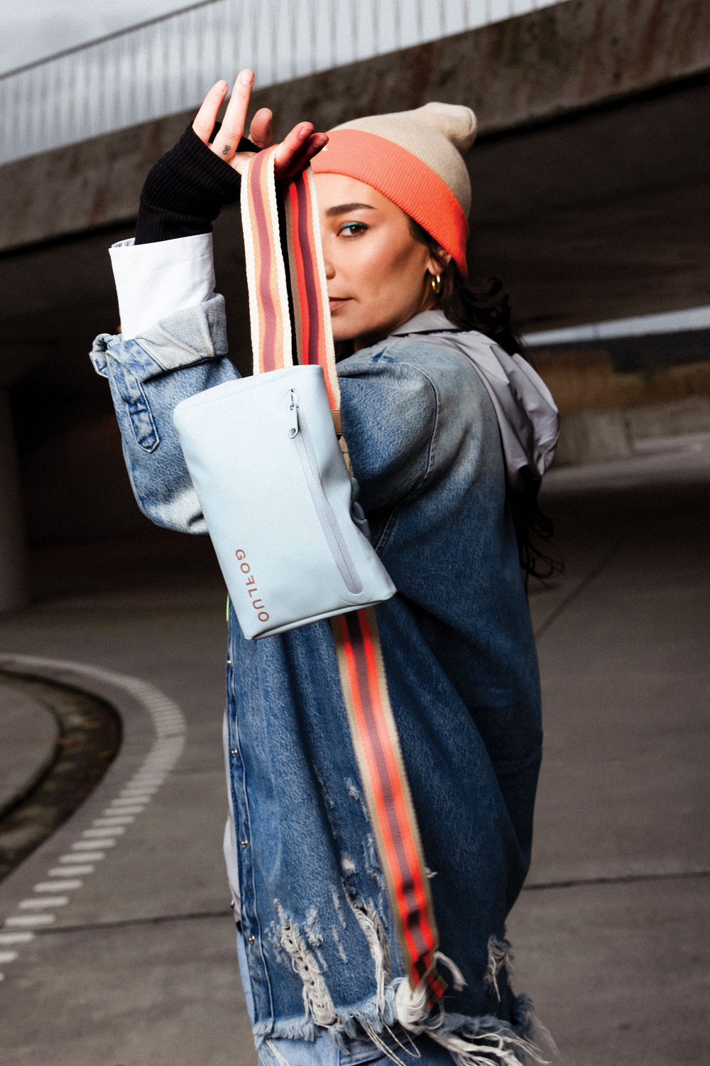 Sac banane réfléchissant Gofluo Harper 2.0 Sky Blue
