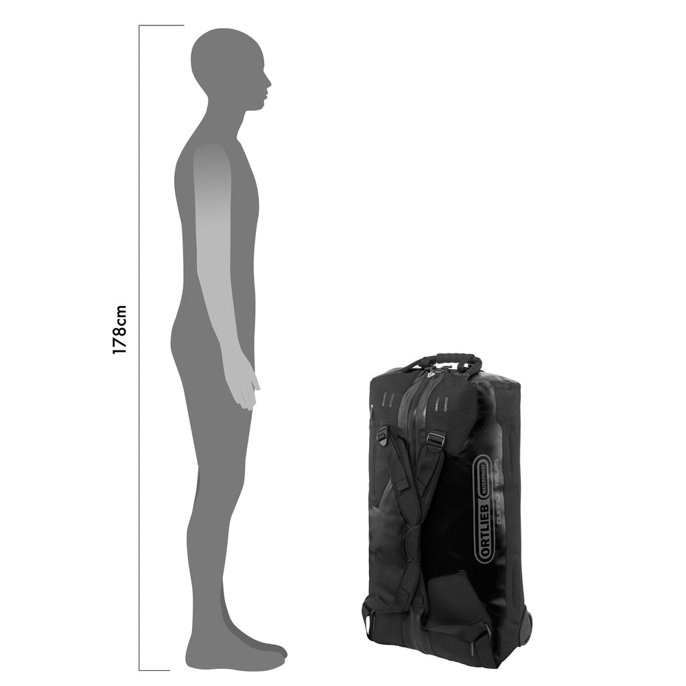Sac de voyage à roulettes ORTLIEB Duffle RS - Noir 85 L