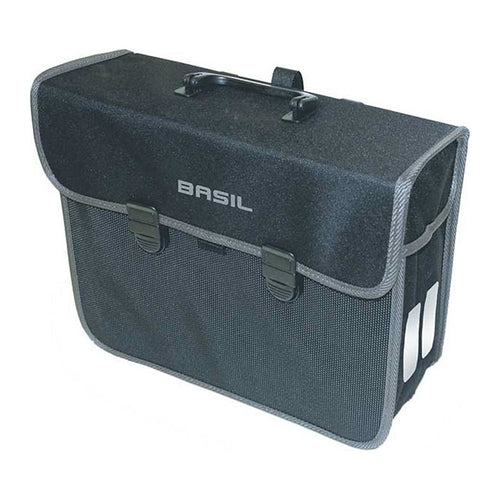 Sacoche arrière vélo Basil Malaga 13 L – la sacoche noire vue de profil