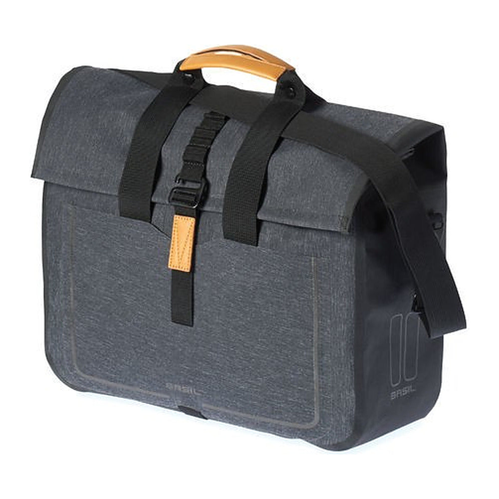 Sacoche arrière vélo Basil Urban Dry 20 L – la sacoche grise, allure sac de bureau