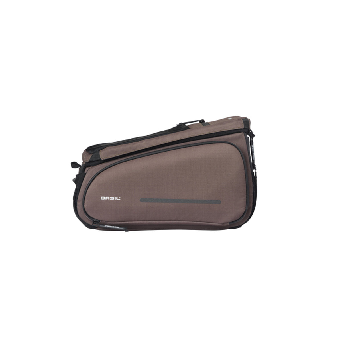 Sacoche de porte-bagages vélo Basil Move – la sacoche brune sur fond blanc