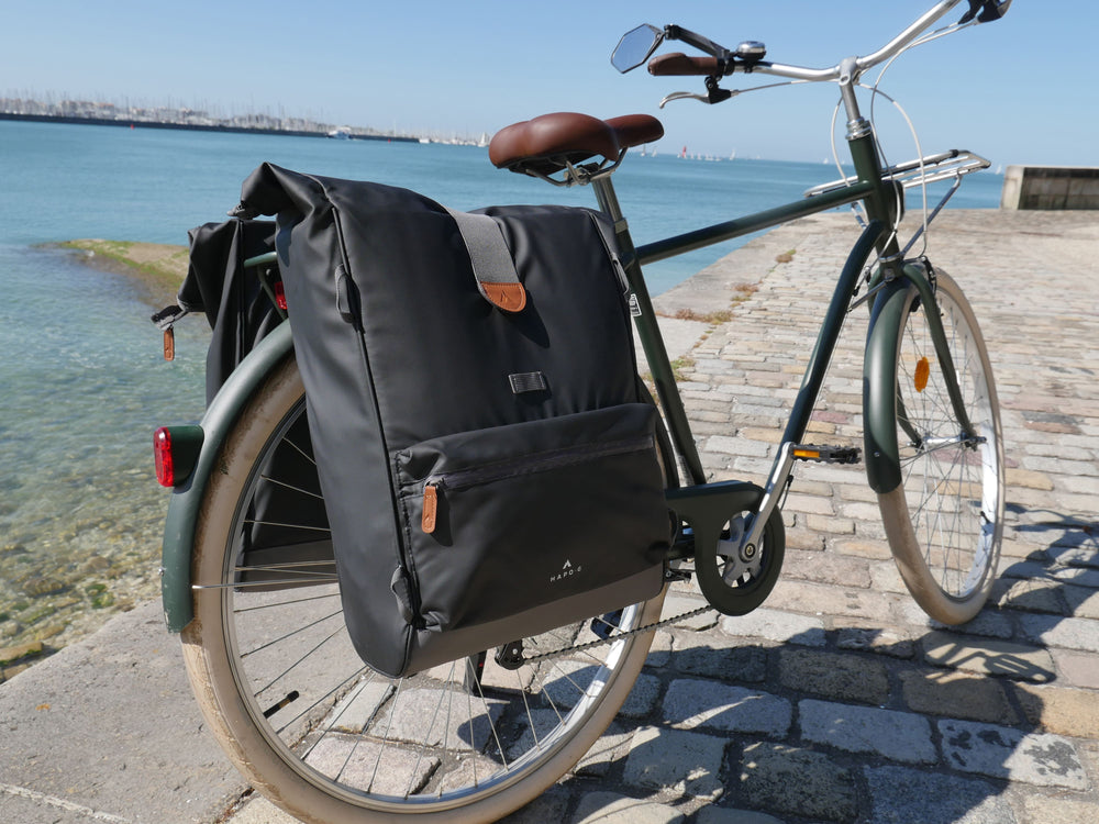 Sacoche double Hapo-G Roll-top 2x25 L - Noir - photo 2