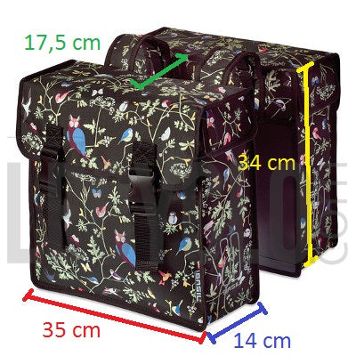Dimensions de la sacoche double Basil Wanderlust