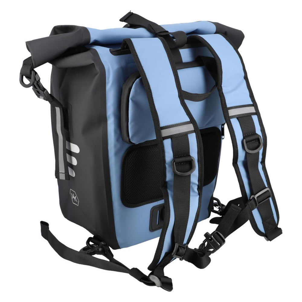 Sacoche de porte-bagage convertible sac à dos KHEAX Ventoux II 30 L - Bleu Turquoise