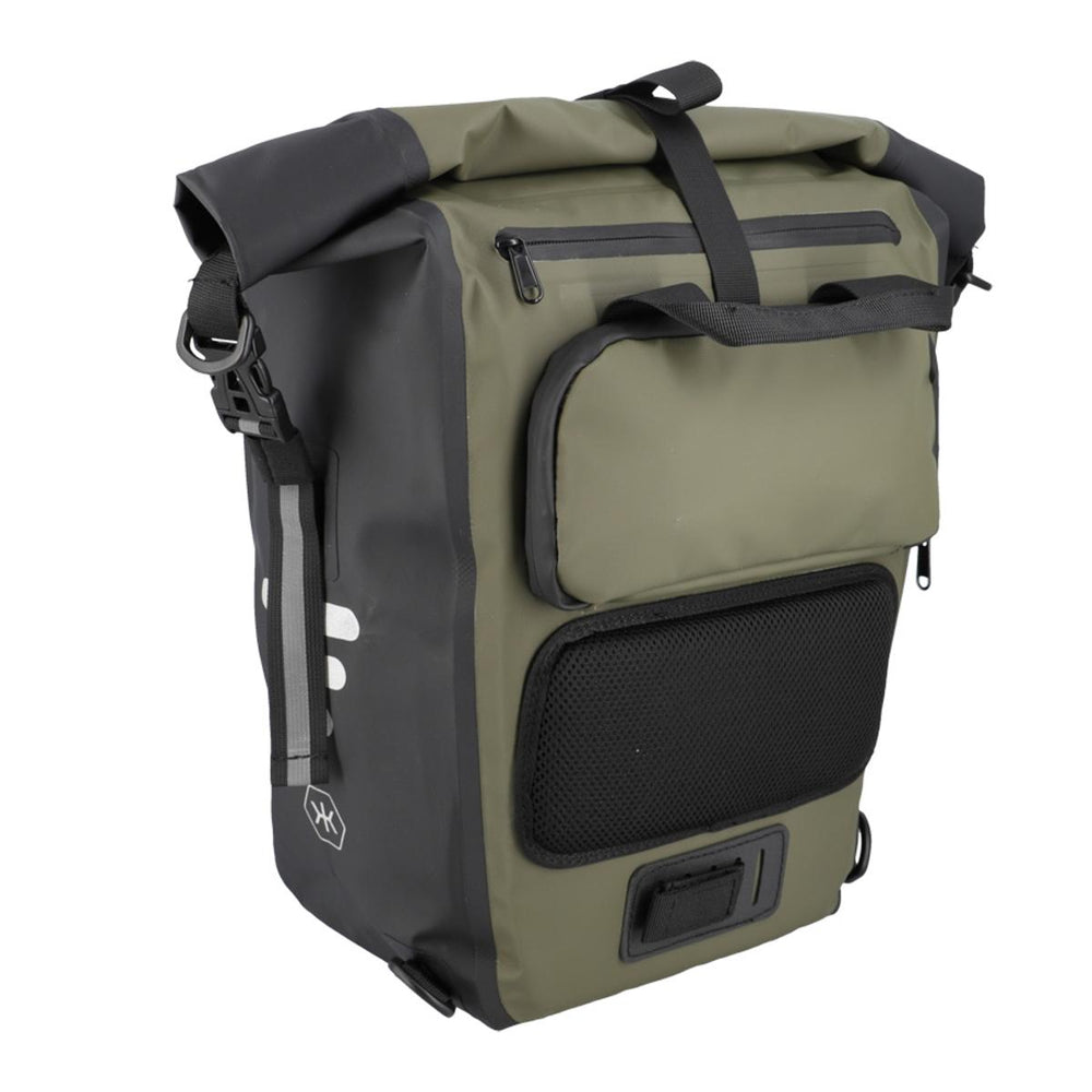 Sacoche de porte-bagage convertible sac à dos KHEAX Ventoux II 30 L - Kaki