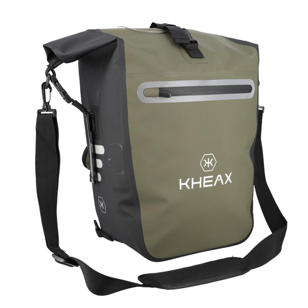 Sacoche de porte-bagage convertible sac à dos KHEAX Ventoux II 30 L - Kaki