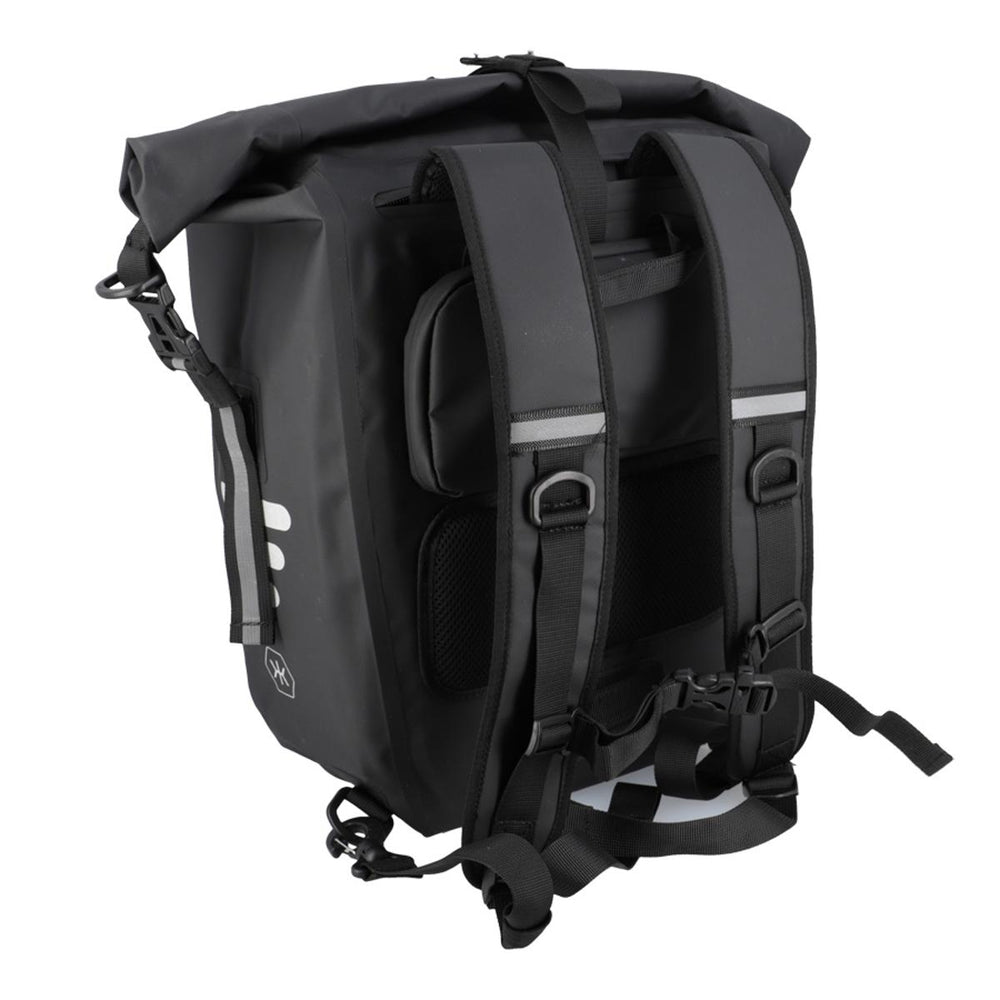 Sacoche de porte-bagage convertible sac à dos KHEAX Ventoux II 30 L - Noir