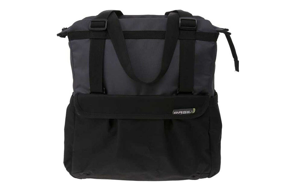 Sacoche shopper vélo Basil Shopper XL – montée sur le porte-bagages