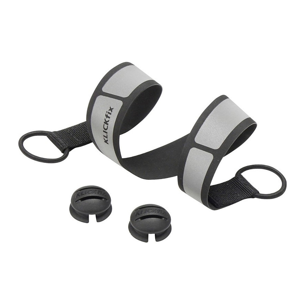 Sangle réfléchissante pour panier vélo KlickFix SeeMe – Sangle SeeMe, 51 cm – la sangle SeeMe et ses attaches