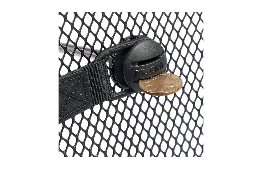 Sangle SeeMe montee sur un panier velo en treillis