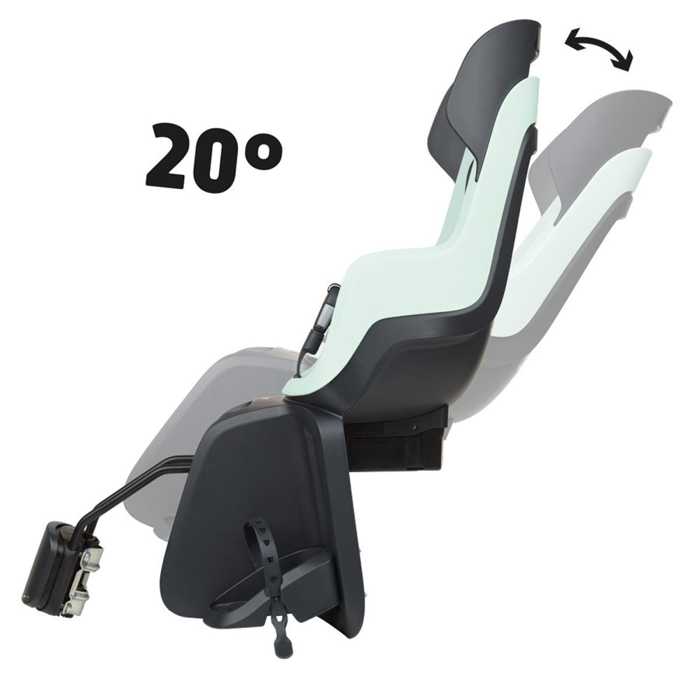 Siège vélo enfant arrière Bobike Go Maxi inclinable fixation cadre - Marshmallow Mint
