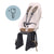 Siège vélo enfant arrière Urban Iki - Ta-ke porte-bagage coloris Rose/Marron sur fond blanc