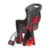 Siège vélo enfant arrière Polisport Boodie fixation cadre noir et rouge