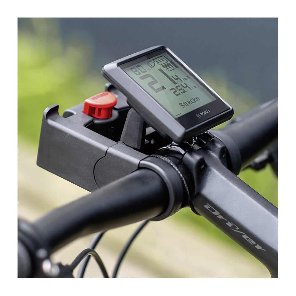 Support d'écran VAE et compteur GPS KlickFix – Bosch Intuvia – l ecran Intuvia monte sur le cintre