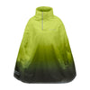 Cape de pluie vélo Tucano Urbano Garibaldina Zeta Color jaune fluo et anthracite, vue de face sur fond blanc