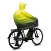 Cape de pluie vélo Tucano Urbano Garibaldina Zeta Color jaune fluo et anthracite couvrant le guidon et les mains