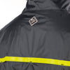 Détail de la bande fluo et du col de la Nano Rain Alpha
