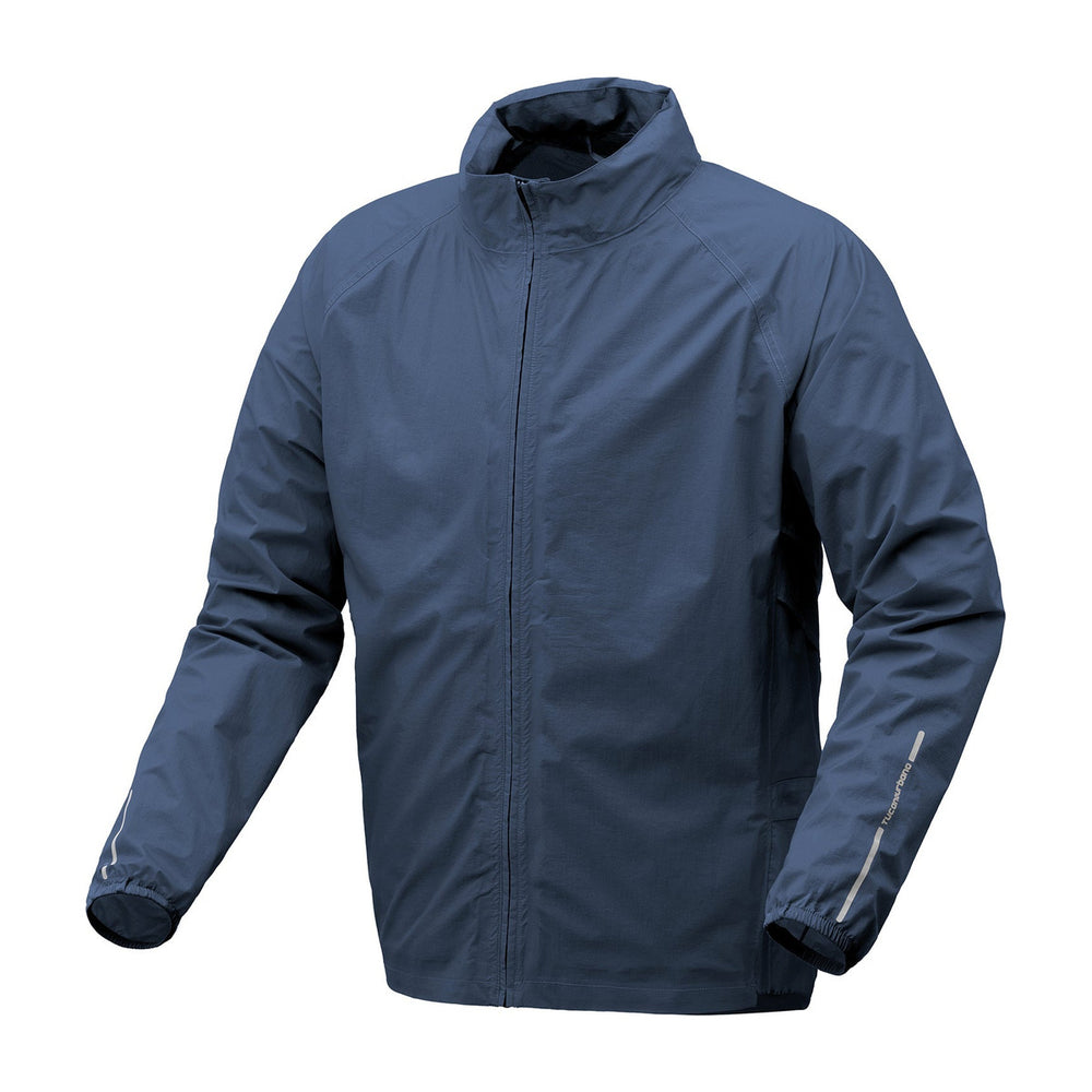 Veste de pluie vélo Tucano Urbano Nano Rain Ultra Hydroscud bleu foncé, vue de face sur fond blanc