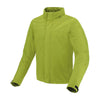 Veste de pluie vélo Tucano Urbano Rain Over Hydroscud vert citron, vue de face sur fond blanc