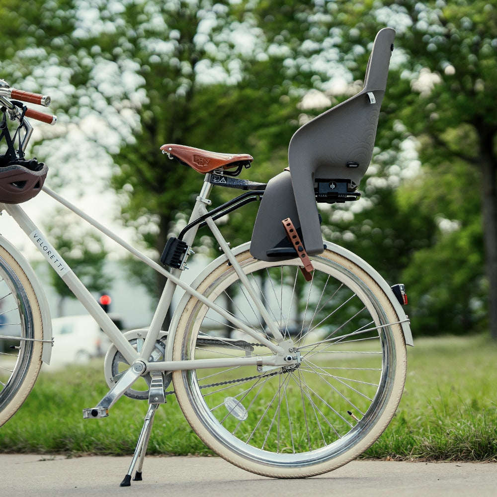 Siège vélo enfant arrière Urban Iki U-me Easyfix gris/marron