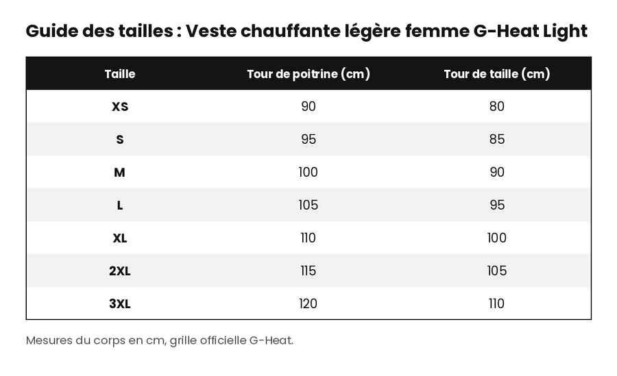 veste-chauffante-legere-femme-g-heat-light-guide-tailles