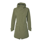 Veste de pluie vélo Basil Mosse Parka femme coloris Vert Olive - vue de face