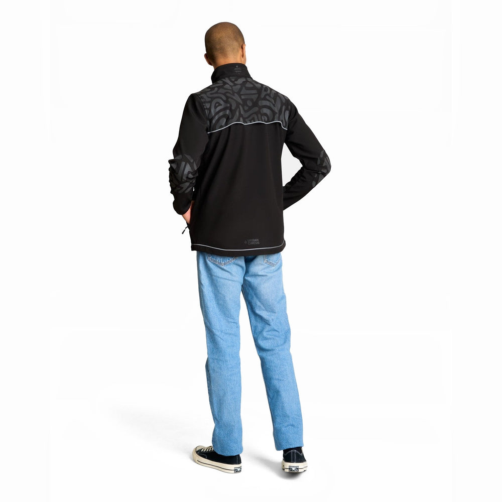 Veste softshell polaire vélo Urban Circus Orso Noir motif photo 5
