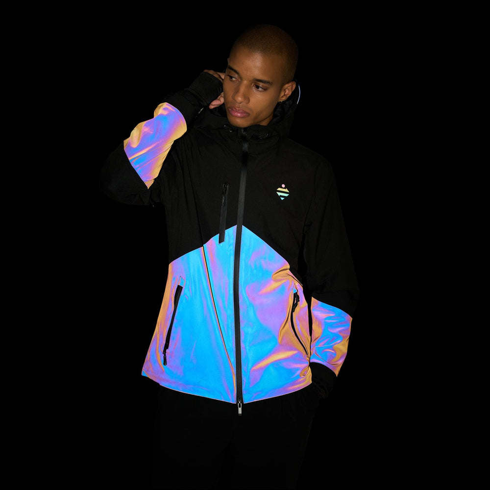 Veste vélo imperméable réfléchissante Urban Circus Iris Noir/Violet photo 6