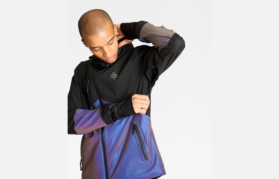 Veste vélo imperméable réfléchissante Urban Circus Iris section 3