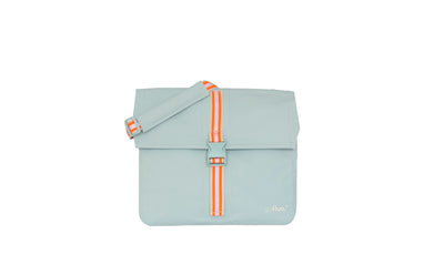 Sac Vélo pour Porte-Bagage en Bandoulière Réfléchissant Go Fluo Robin Bleu ciel avant
